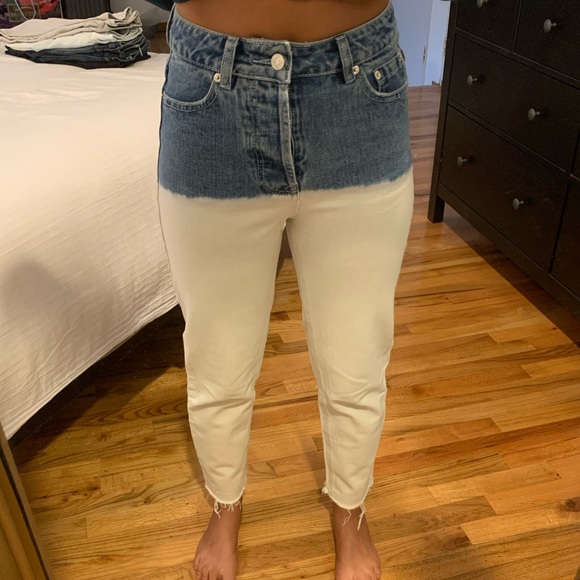 ADIKA TWO TONED JEANS SIZE SMALL - Picture 1 of 3